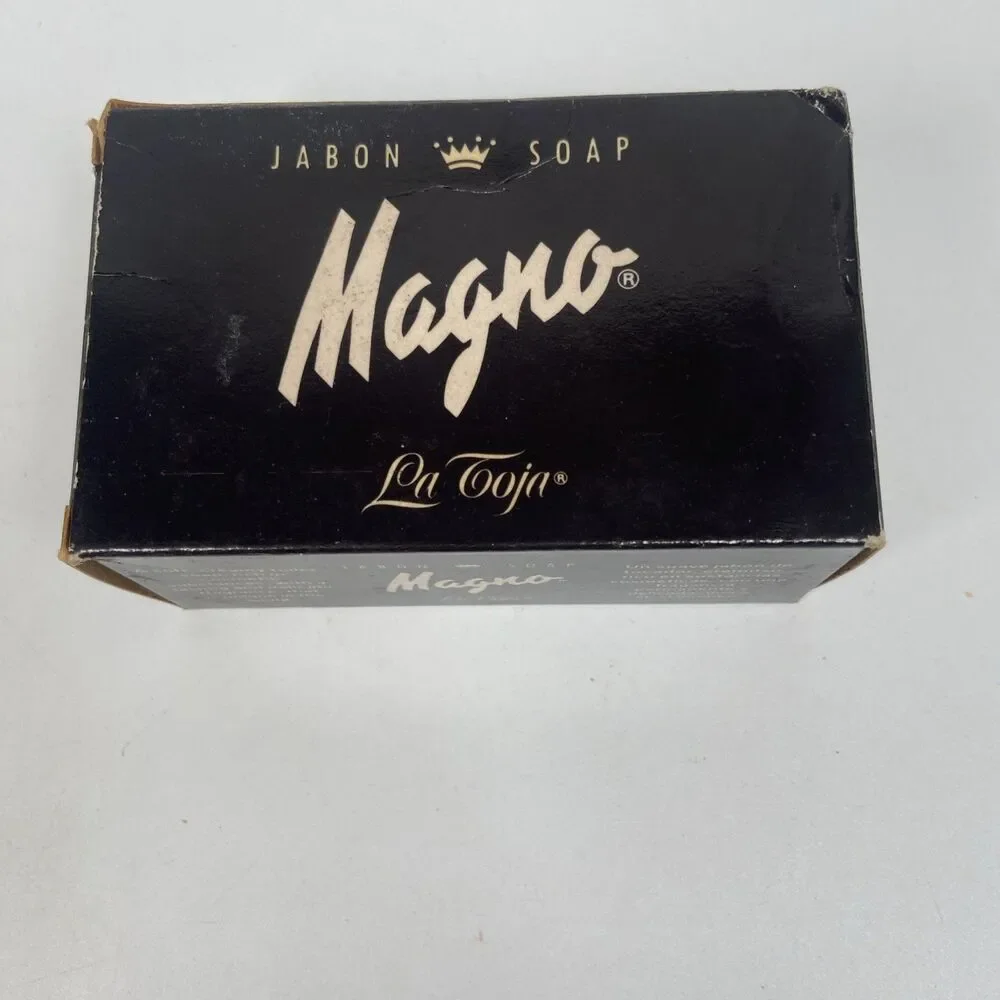 Vintage Magno Javon Soap La Toja Black 4.2 oz Men's Body Bath Wash (1)
